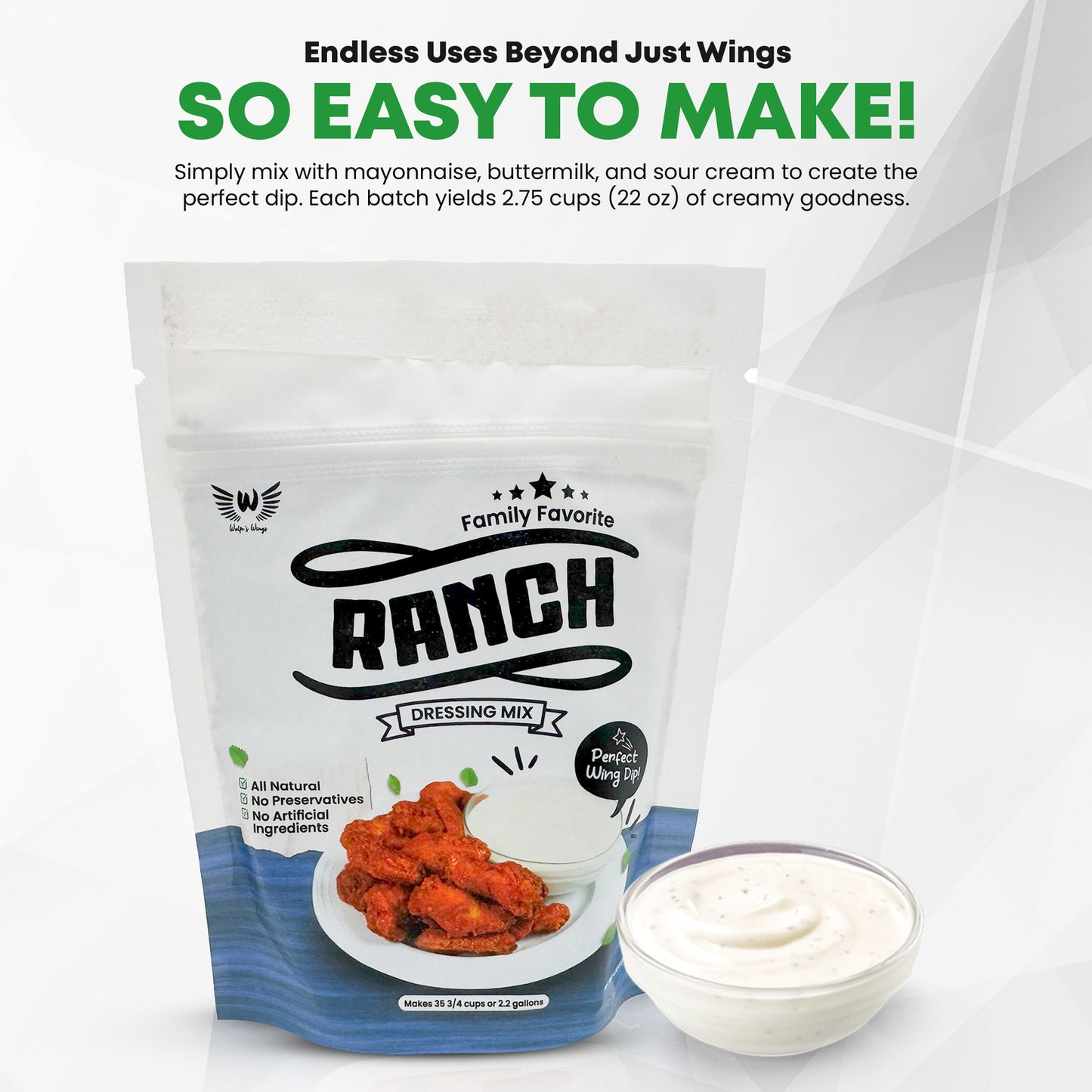 All Natural Ranch Dressing Mix