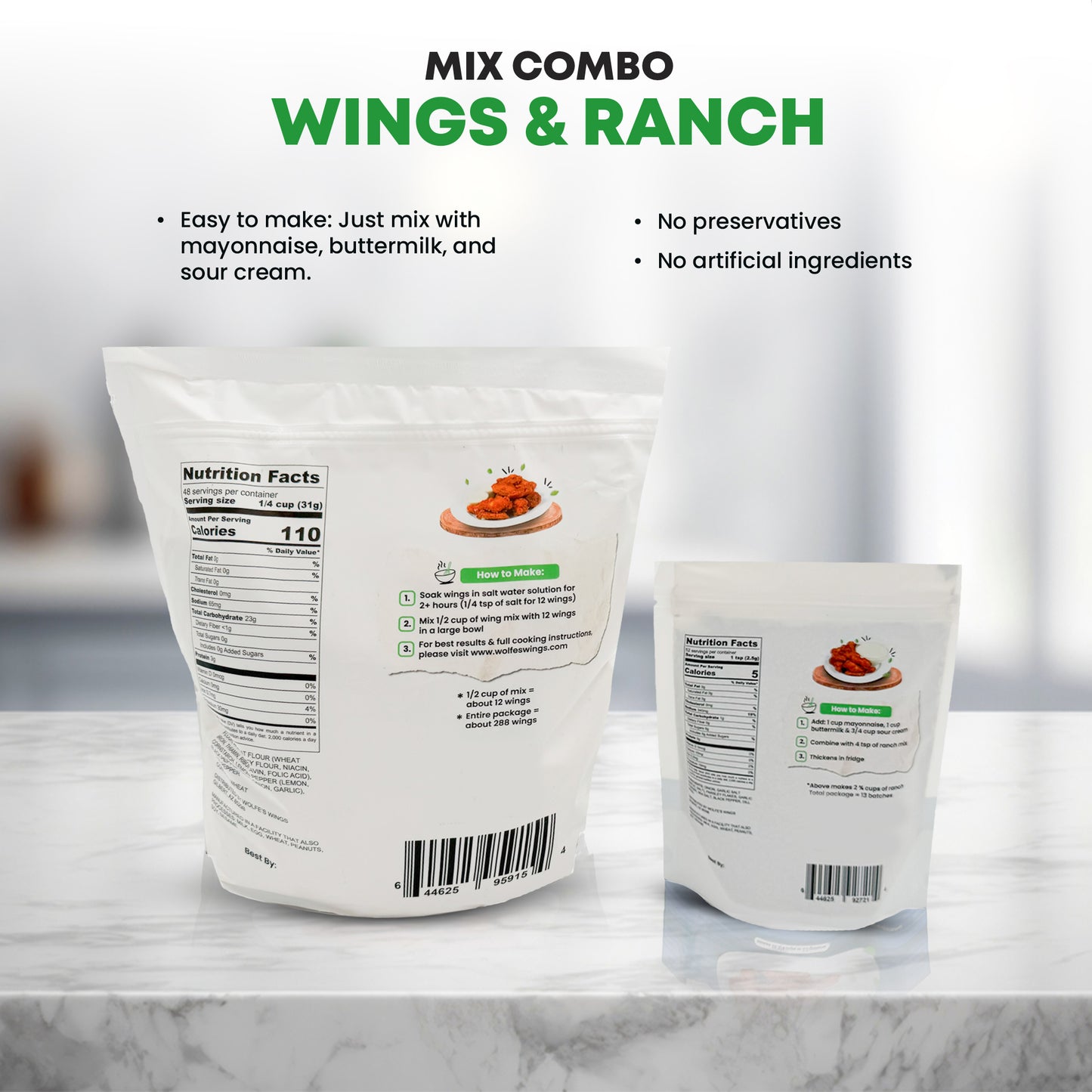 Combo #2 - Wing Mix and Ranch Mix